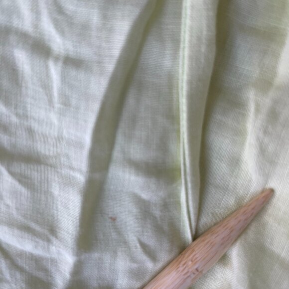 100% Linen Limoncello L.L. Bean Summer Blouse Size XL - Picture 4 of 7